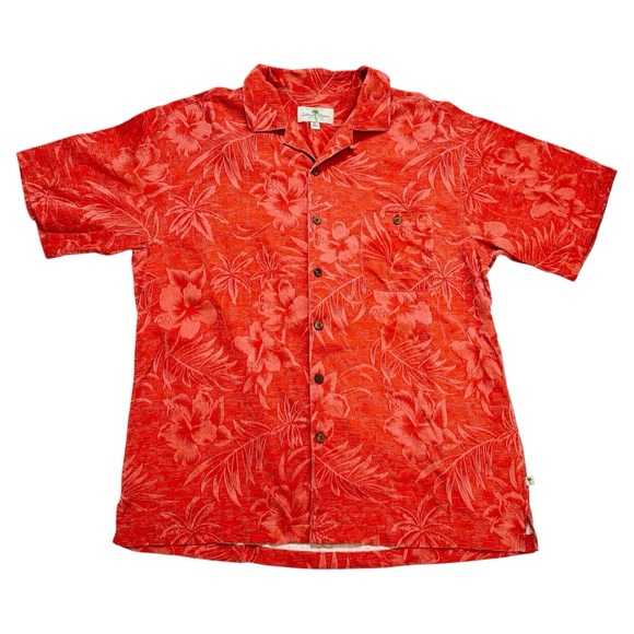 island shores Other - Island Shores silk Casual Button Down  Camp Shirt XL